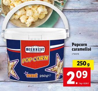 Lidl Mcennedy popcorn caramelisé offre