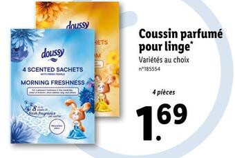 Lidl Doussy coussin parfumé pour linge offre