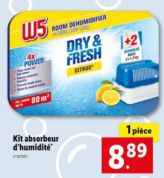 W5 kit absorbeur d’humidité