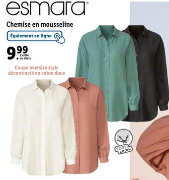 Lidl Chemise en mousseline offre