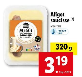 Lidl Aligot saucisse offre