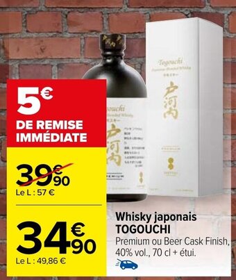 Carrefour Market Whisky japonais TOGOUCHI offre