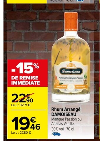 Carrefour Market Rhum Arrangé DAMOISEAU offre
