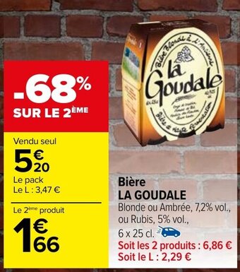 Carrefour Market Bière LA GOUDALE offre