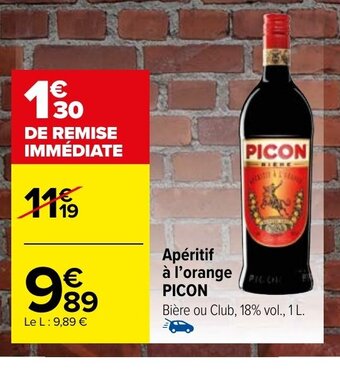 Carrefour Market Apéritif à l'orange PICON PICON offre