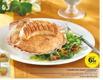 Carrefour Market 2 coquilles Saint-Jacques* à la bretonne offre