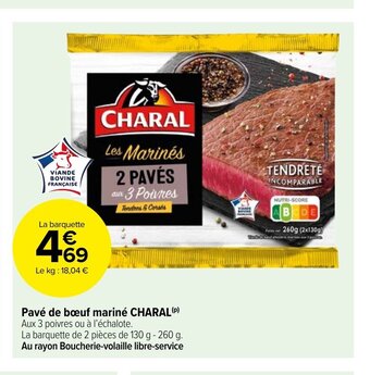 Carrefour Market Pavé de bœuf mariné CHARAL (P) offre