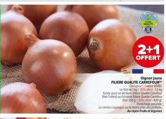 Carrefour Market Oignon jaune FILIERE QUALITE CARREFOUR offre
