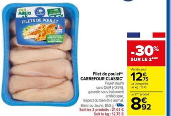 Carrefour Market Filet de poulet (⁰) CARREFOUR CLASSIC' offre