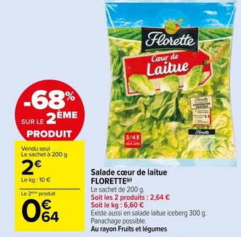 Carrefour Market Salade cœur de laitue Florette offre