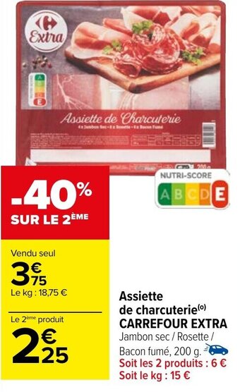 Carrefour Market Assiette de Charcuterie offre