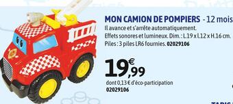 JouéClub T'mimi mon camion de pompiers offre