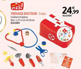 JouéClub Com'les vrais! trousse docteur offre
