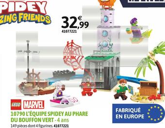JouéClub Lego / marvel 10790 l’équipe spidey au phare du bouffon vert offre