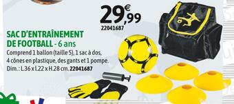 JouéClub Sac d’entraînement de football offre