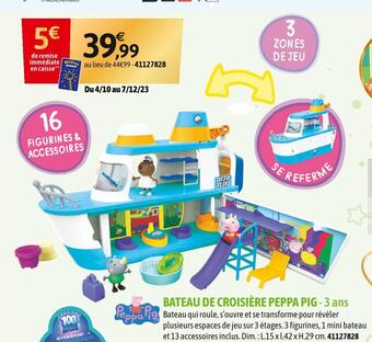JouéClub Peppa pig bateau de croisière offre