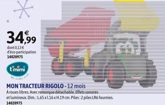 JouéClub T'mimi mon tracteur rigolo offre