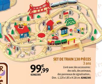 JouéClub Set de train 130 pièces offre
