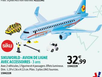 JouéClub Siku sikuworld - avion de ligne avec accessoires offre