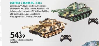 JouéClub Team city coffret 2 tanks rc offre