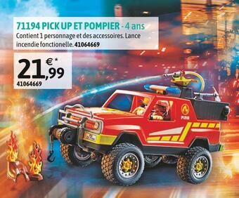 Playmobil 71194 pick up et pompier
