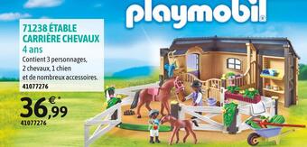 JouéClub Playmobil 71238 étable carrière chevaux offre