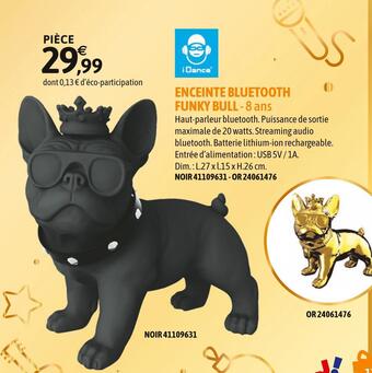 JouéClub I dance enceinte bluetooth funky bull offre