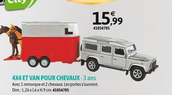 JouéClub Team city 4x4 et van pour chevaux offre