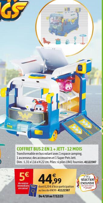 Super wings coffret bus 2 en 1 + jett
