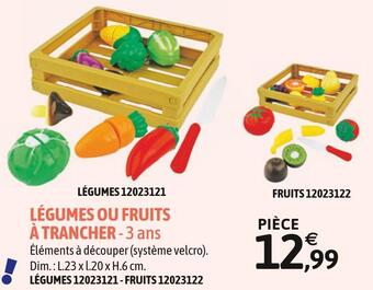 JouéClub Com'les vrais! légumes ou fruits à trancher offre