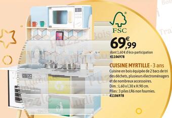 JouéClub L'atelier du bois cuisine myrtille offre