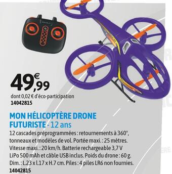 JouéClub Mon hélicoptère drone futuriste - 12 ans offre