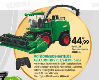 JouéClub Team city moissonneuse-batteuse avec lumières rc 1/24ème offre