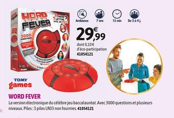 JouéClub Tomy games word fever offre