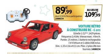 JouéClub Team city voiture rétro à construire rc offre