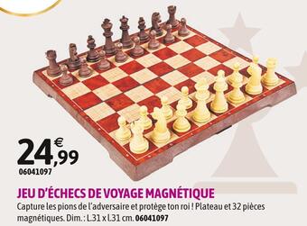 JouéClub Nom d'un pion jeu d’échecs de voyage magnétique offre