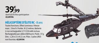 JouéClub Team city hélicoptère d’élite rc offre