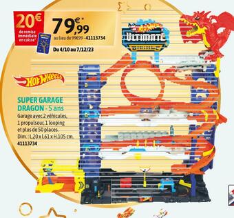 JouéClub Hot wheels super garage dragon offre