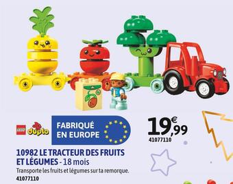 JouéClub Lego le tracteur des fruits et légumes offre