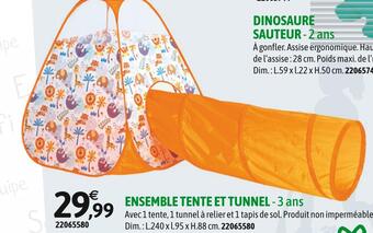 JouéClub Cap loisirs ensemble tente et tunnel offre