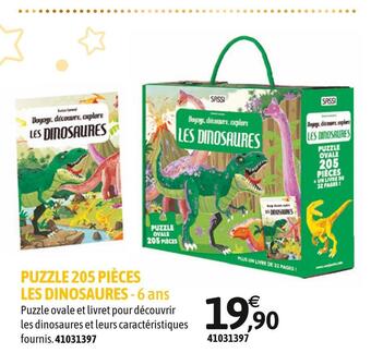 JouéClub Puzzle 205 pièces les dinosaures offre