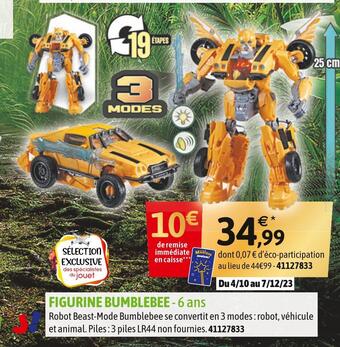 JouéClub Figurine bumblebee offre