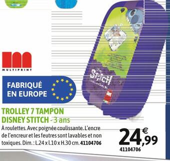 JouéClub Trolley 7 tampon disney stitch offre
