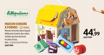JouéClub Lilliputiens maison sonore à formes offre
