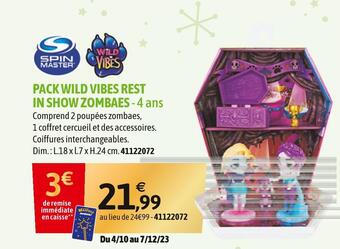 JouéClub Spin master pack wild vibes rest in show zombaes offre