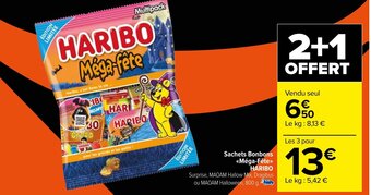Carrefour Market Sachets Bonbons Méga-Fête HARIBO offre