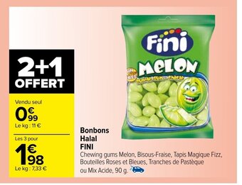 Carrefour Market Bonbons Halal FINI offre