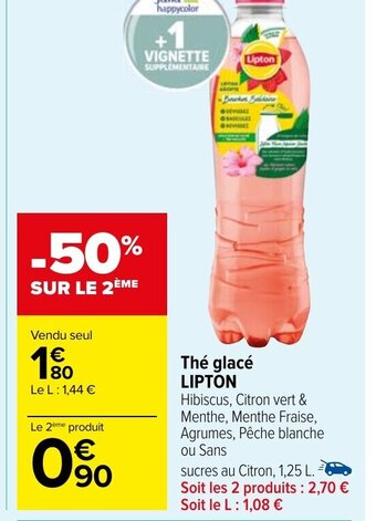 Carrefour Market Thé glacé LIPTON offre