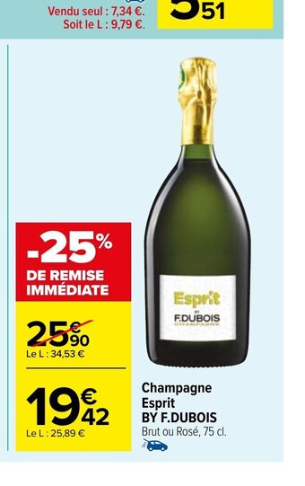 Carrefour Market Champagne Esprit BY F.DUBOIS offre
