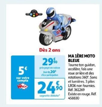 Auchan MA1ÈRE MOTO BLEUE offre